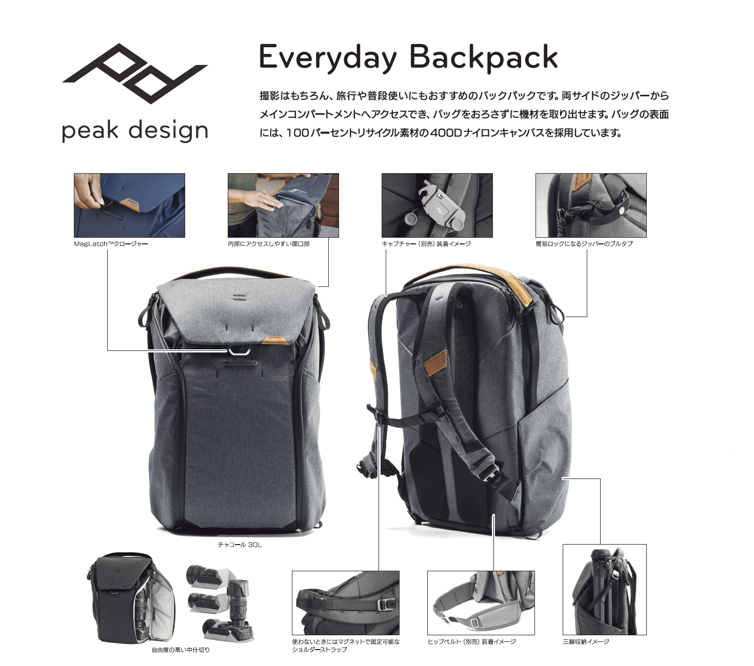 Peak Design EverydayBackpack 30L ピークデザイン